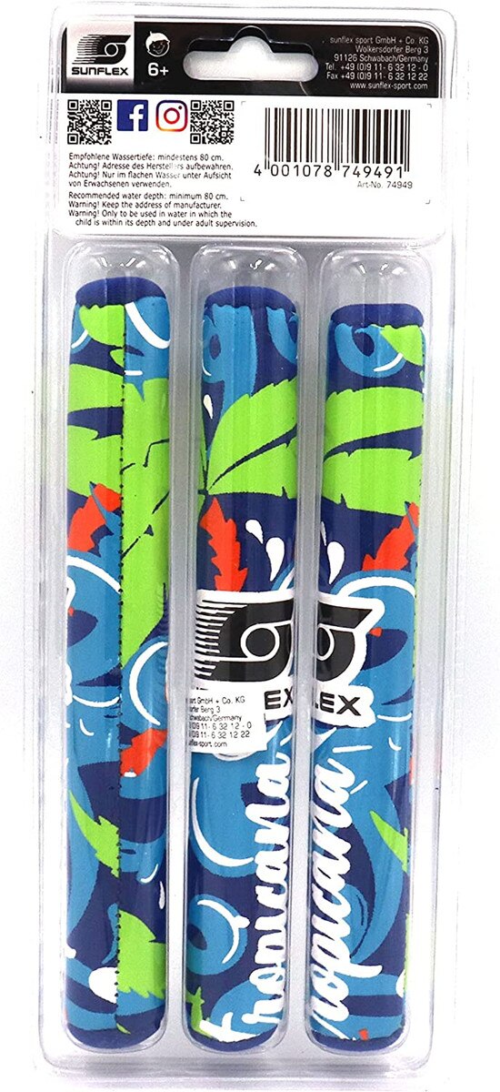 Sunflex Tropical Wave Diving Sticks - Retail Packaging - Back